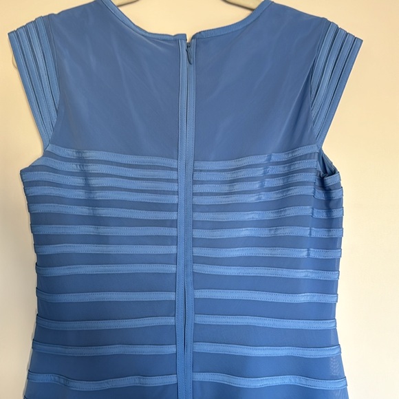 Halston Hertiage Dress, C - Blue, S - 10, Cap Sleeves, Lined, Back Zipper - Picture 9 of 9